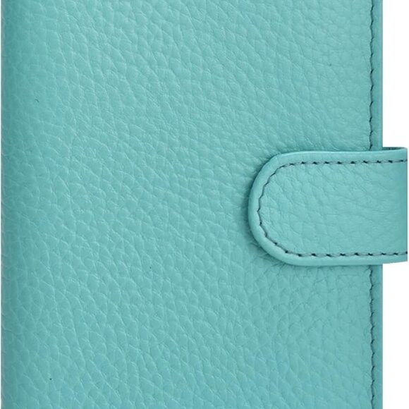 Leather Checkbook Cover for Men & Women -RFID Slim Wallet Pen Holder Credit Card - Picture 1 of 7